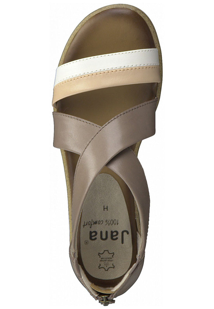 Jana Sandalen Leder Taupe
