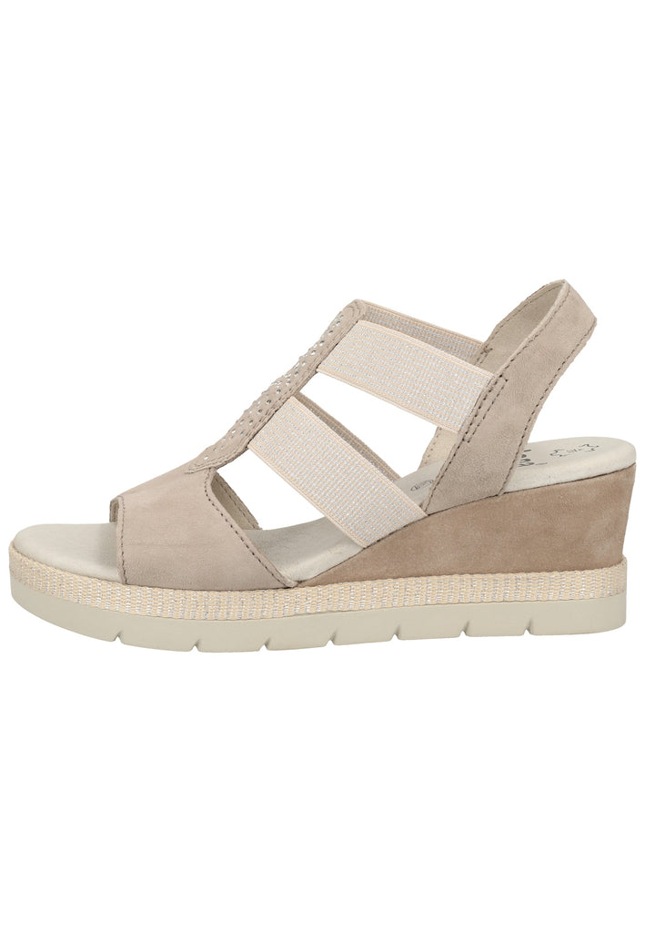 Jana Sandalen Leder/Textil Grau