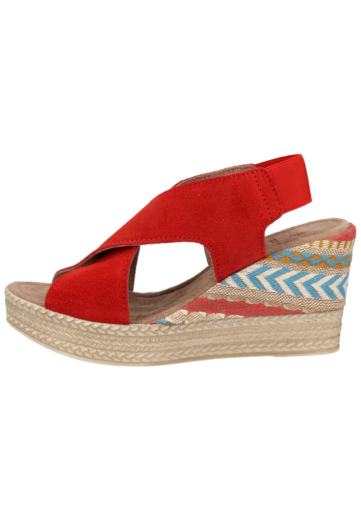 Jana Sandalen Leder/Textil Rot