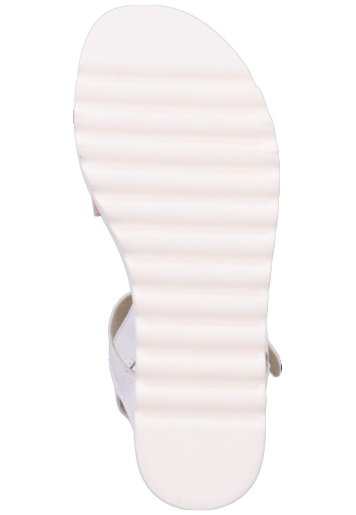 Jana Sandalen Leder Weiß/Rosa