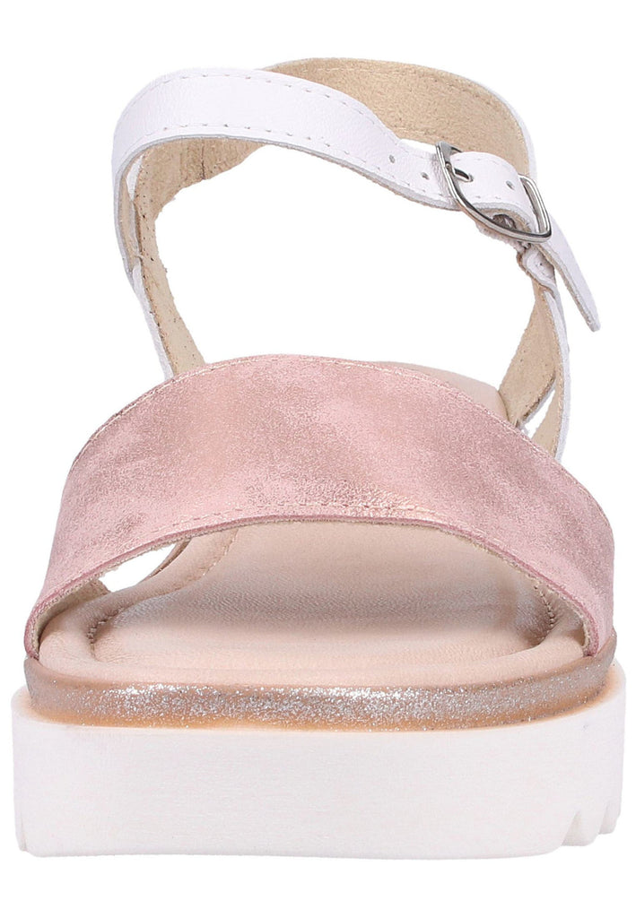 Jana Sandalen Leder Weiß/Rosa
