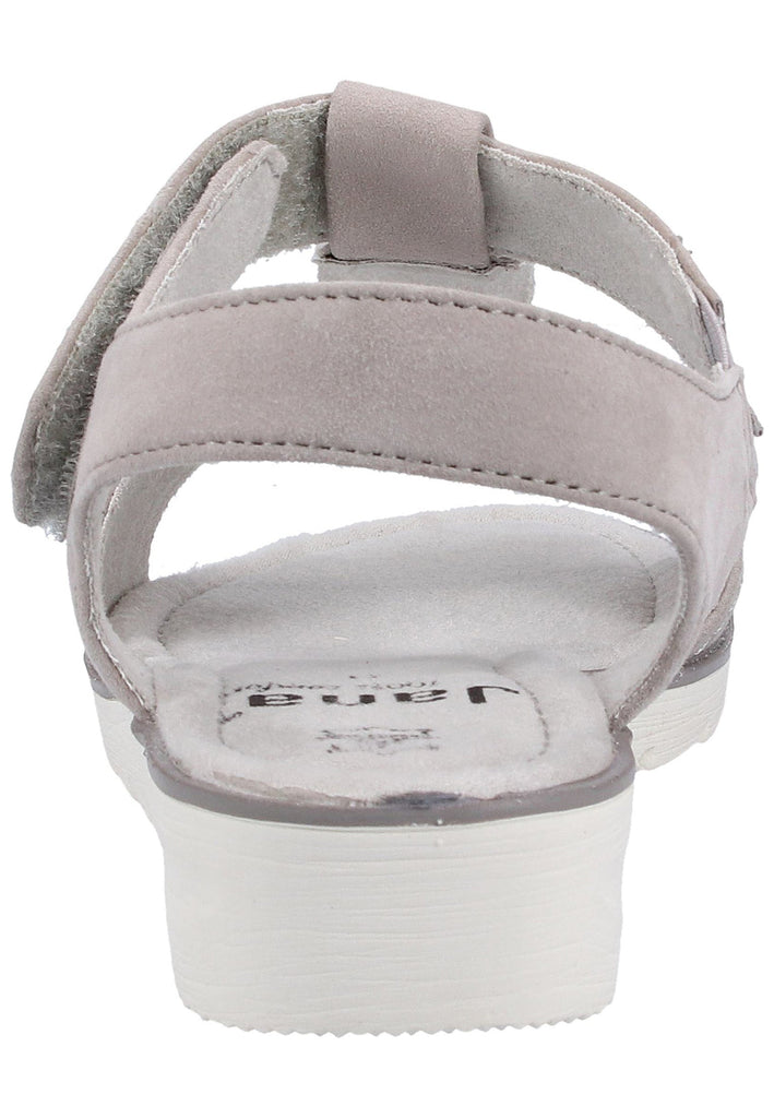 Jana Sandalen Nubukleder Hellgrau