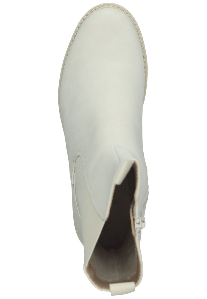 Jana Stiefelette Lederimitat/Textil Ivory