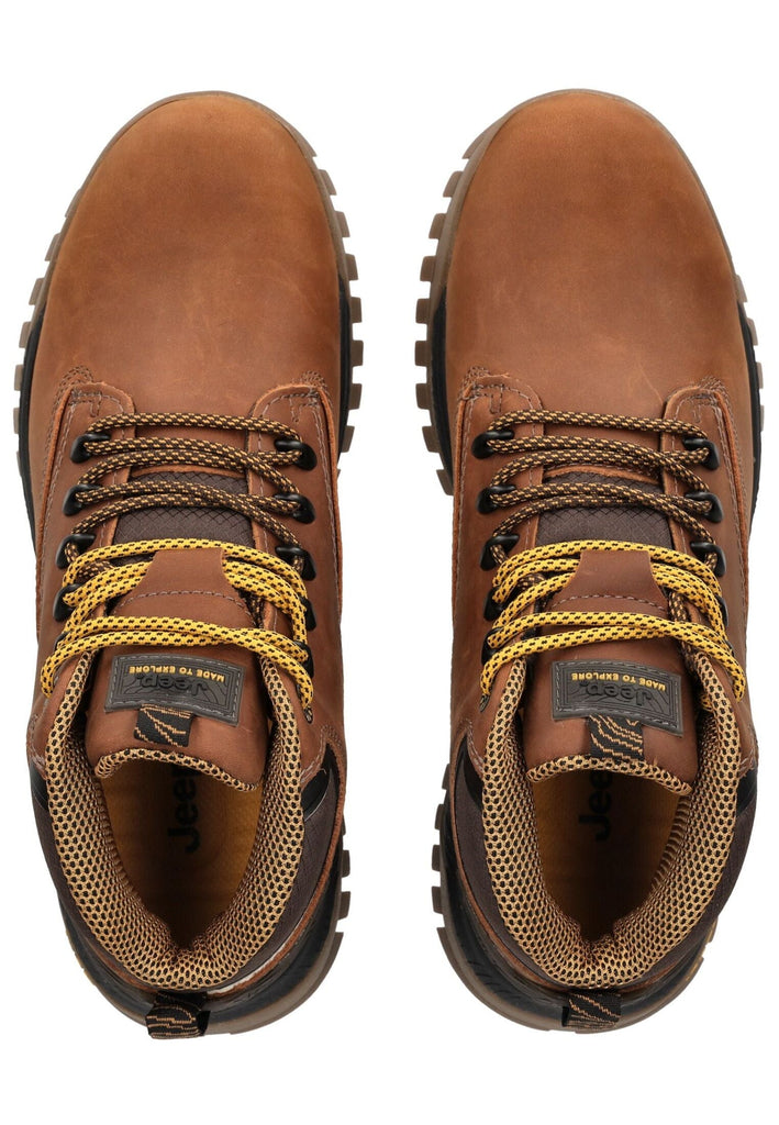 JEEP Sneaker Leder/Textil Dunkelbraun