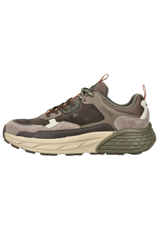 JEEP Sneaker Lederimitat/Textil Dunkelbraun