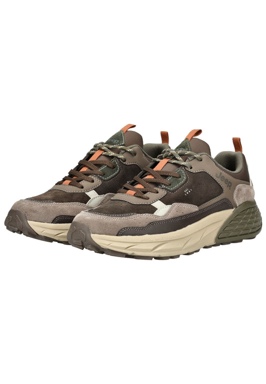 JEEP Sneaker Lederimitat/Textil Dunkelbraun