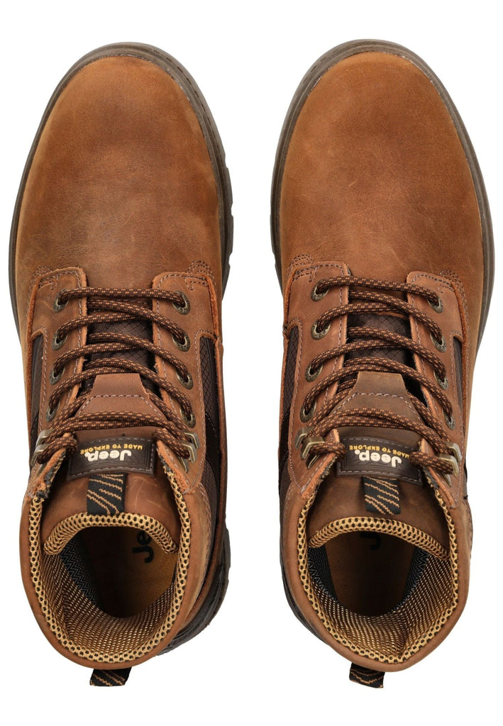 JEEP Stiefelette Leder/Textil Dunkelbraun