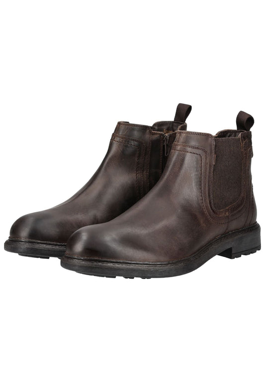 JEEP Stiefelette Leder/Textil Dunkelbraun