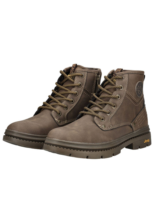 JEEP Stiefelette Leder/Textil Dunkelbraun