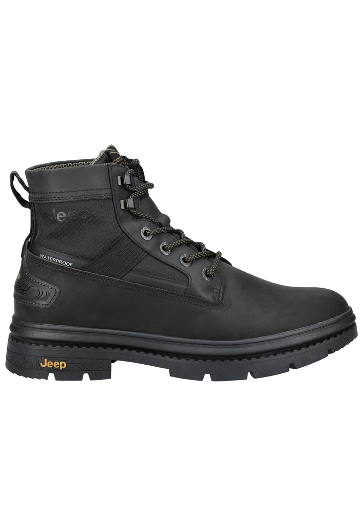 JEEP Stiefelette Leder/Textil Schwarz