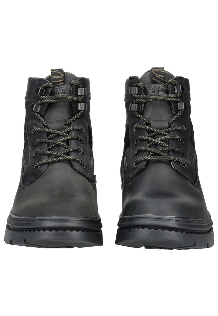 JEEP Stiefelette Leder/Textil Schwarz