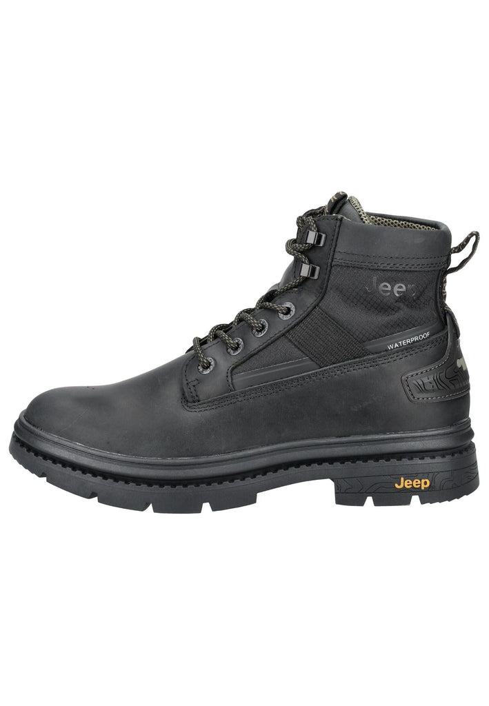 JEEP Stiefelette Leder/Textil Schwarz