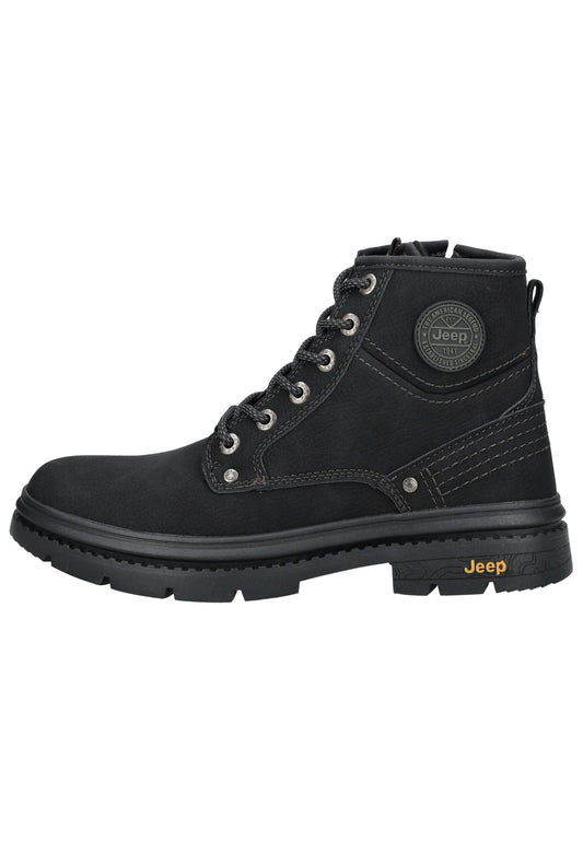 JEEP Stiefelette Leder/Textil Schwarz