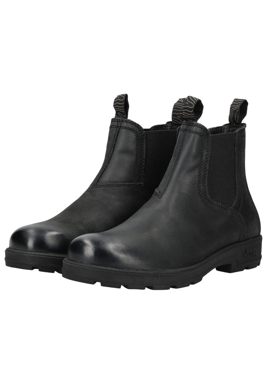 JEEP Stiefelette Leder/Textil Schwarz