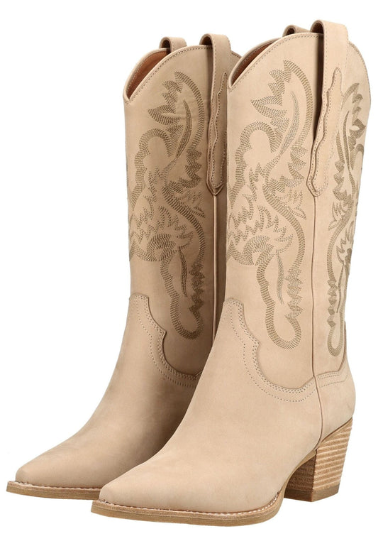 Jeffrey Campbell Stiefel Nubukleder Beige