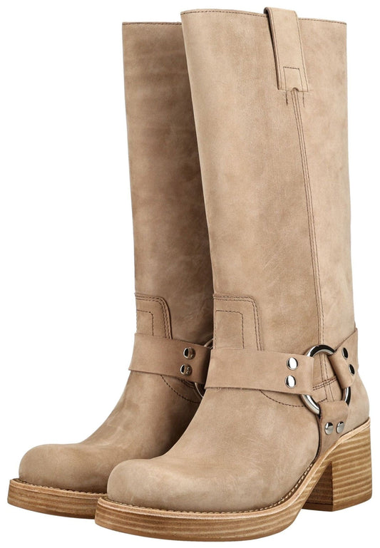 Jeffrey Campbell Stiefel Nubukleder Sand