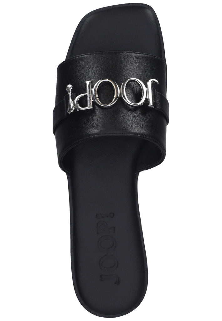 JOOP! Pantoletten Leder Schwarz/Silber