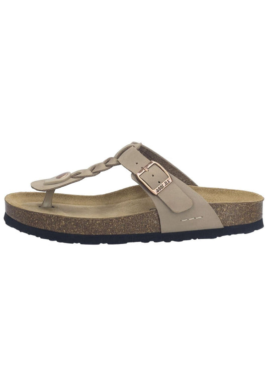 Josef Seibel Pantoletten Leder Dunkelbeige