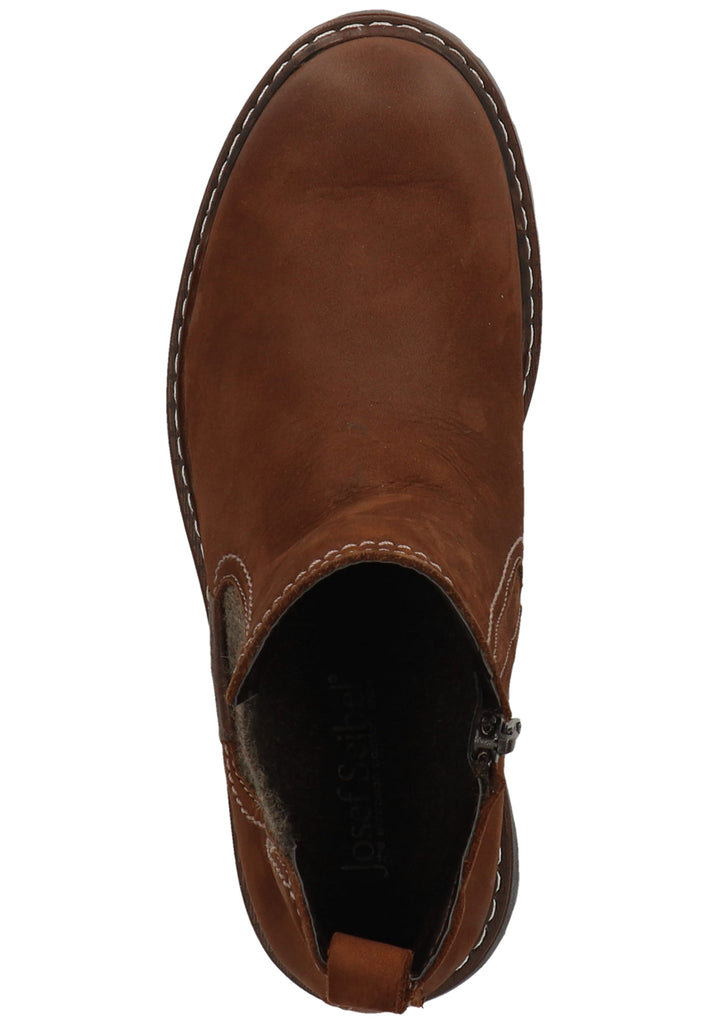 Josef Seibel Stiefelette Leder/Textil Braun/Grau