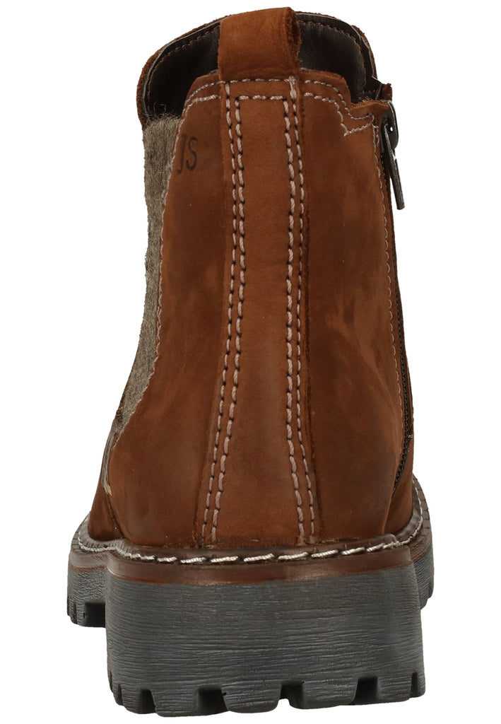 Josef Seibel Stiefelette Leder/Textil Braun/Grau