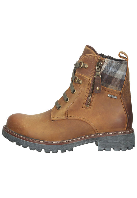 Josef Seibel Stiefelette Leder/Textil Hellbraun Warmfutter