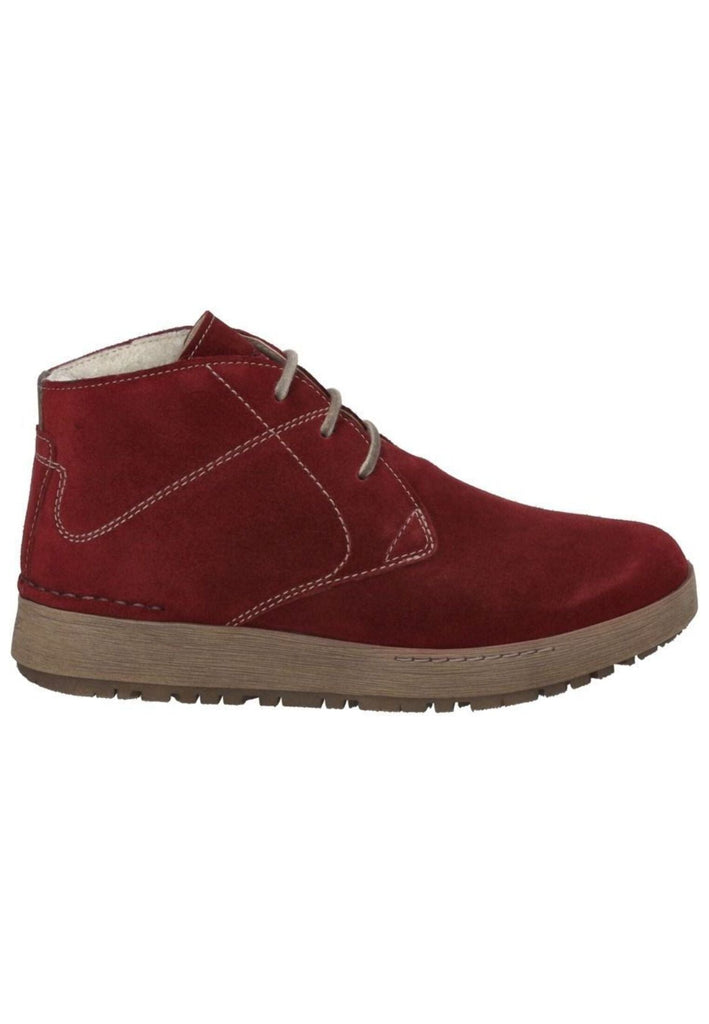Josef Seibel Stiefelette Veloursleder Rot Warmfutter