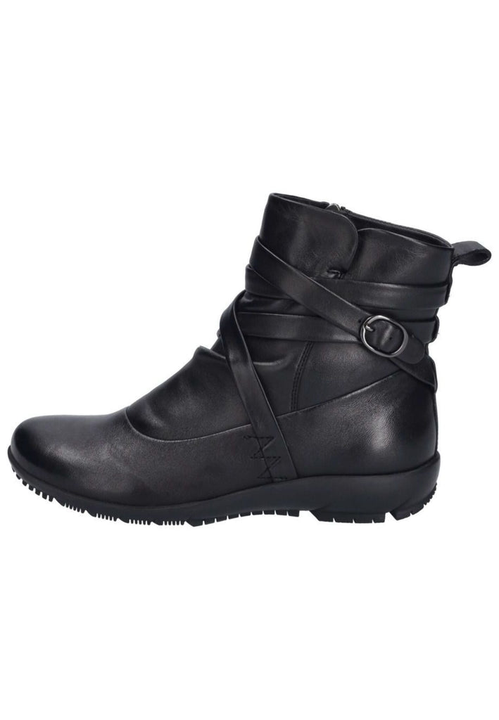 Stiefeletten Josef Seibel Stiefelette Leder Schwarz Warmfutter