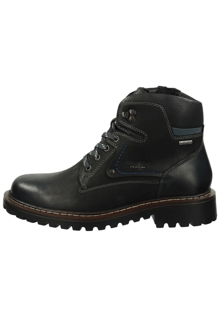 Stiefeletten Josef Seibel Stiefelette Leder Schwarz Warmfutter