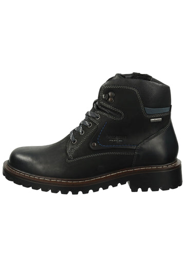 Stiefeletten Josef Seibel Stiefelette Leder Schwarz Warmfutter