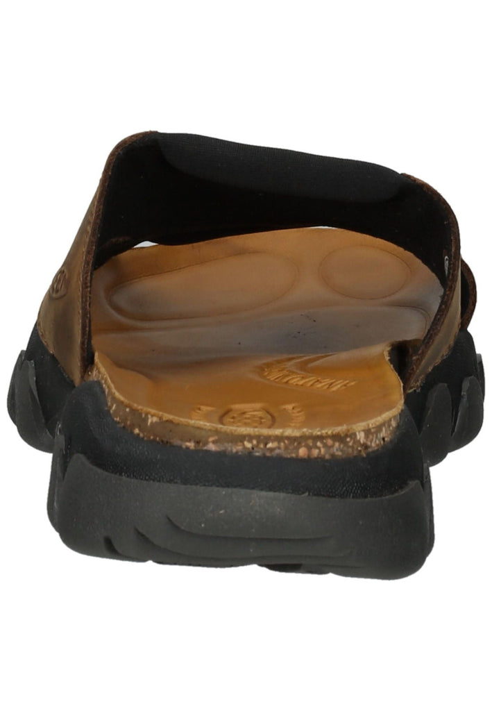 Keen Pantoletten Leder/Textil Braun/Schwarz