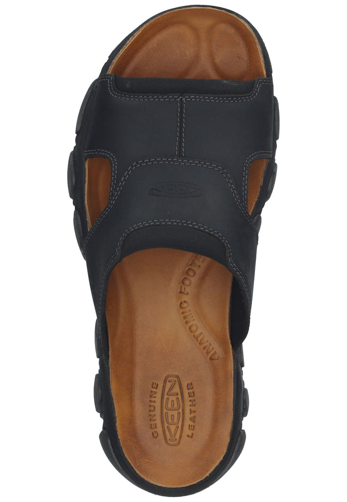 Keen Pantoletten Leder/Textil Schwarz/Schwarz