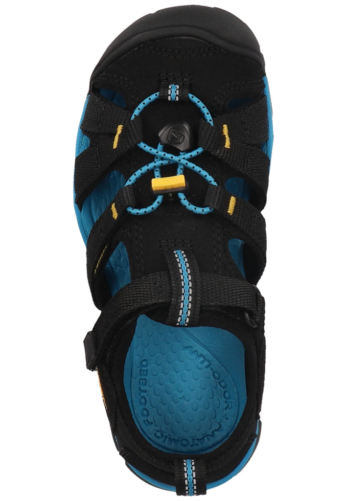 Keen Sandalen Lederimitat/Textil Schwarz/Gelb