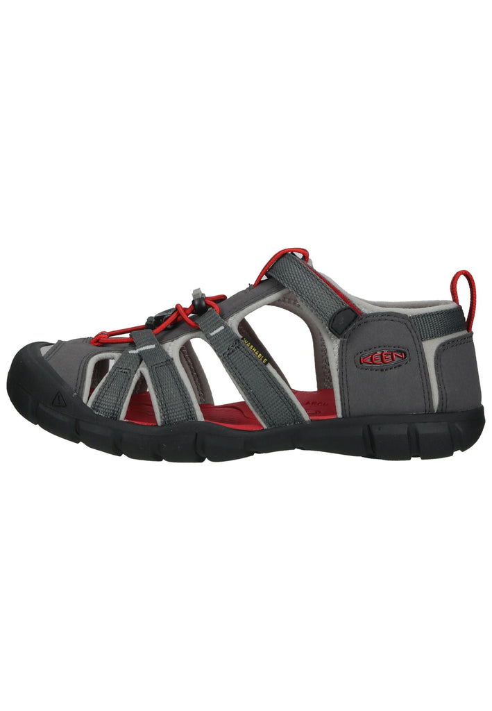 Keen Wanderschuhe Leder/Textil Grau/Rot