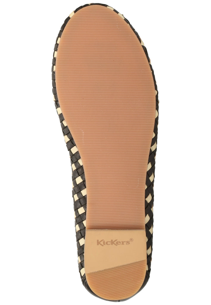 Kickers Ballerinas Leder Schwarz/Weiß