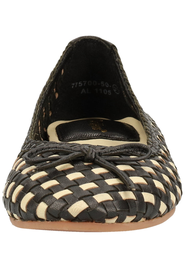 Kickers Ballerinas Leder Schwarz/Weiß