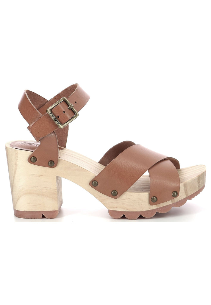 Kickers Clogs Leder Camel