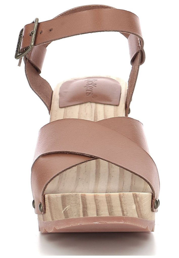 Kickers Clogs Leder Camel