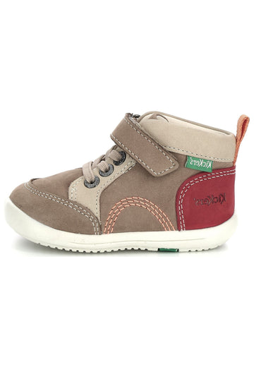 Halbschuhe Kickers Halbschuhe Nubukleder Beige/Rot