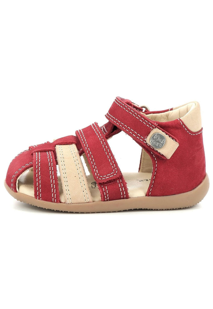 Halbschuhe Kickers Halbschuhe Nubukleder Rot/Beige