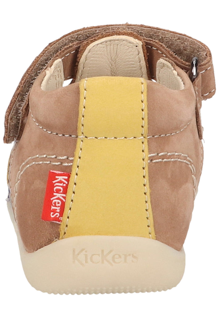 Kickers Halbschuhe Leder Beige/Gelb