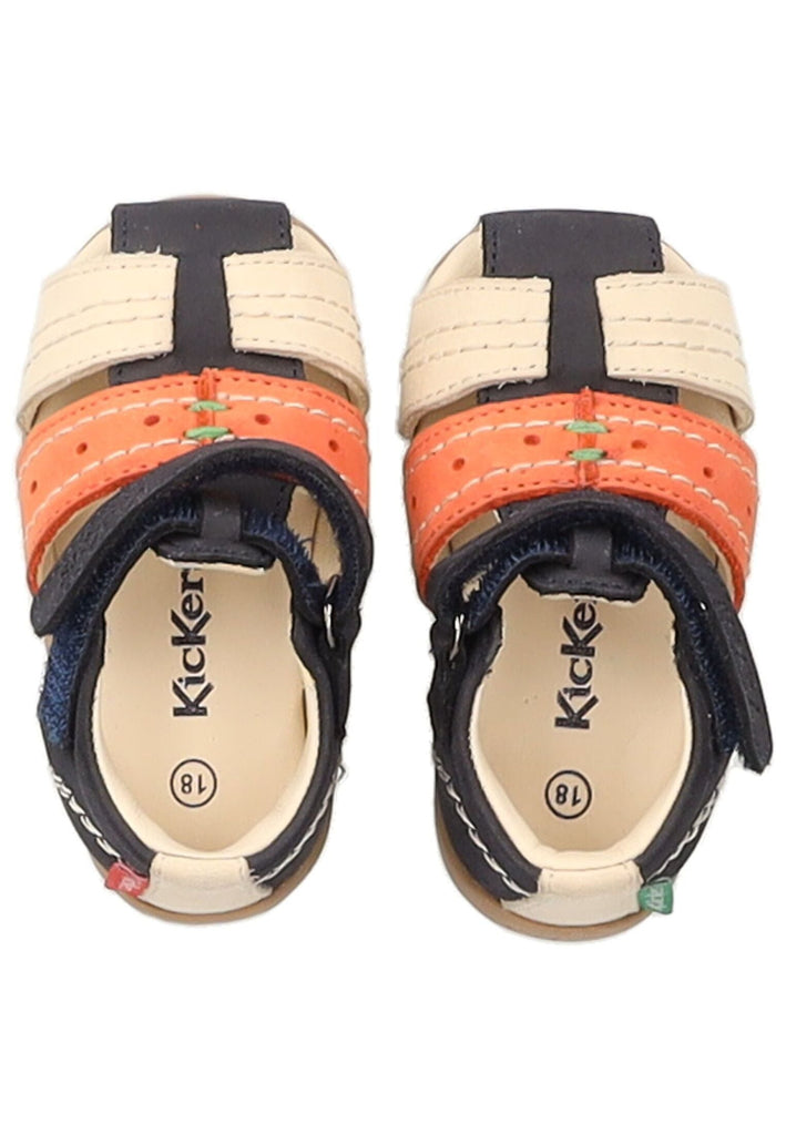 Kickers Halbschuhe Leder Blau/Beige