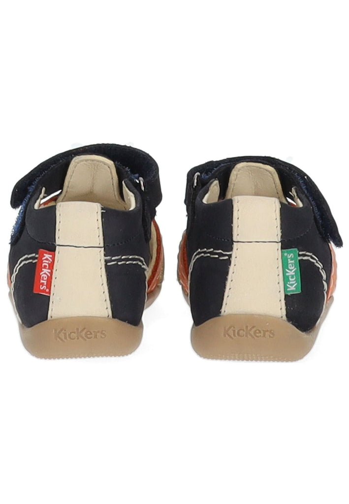 Kickers Halbschuhe Leder Blau/Beige