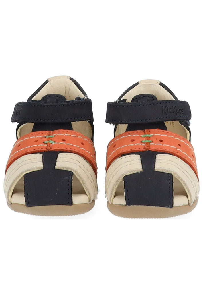 Kickers Halbschuhe Leder Blau/Beige