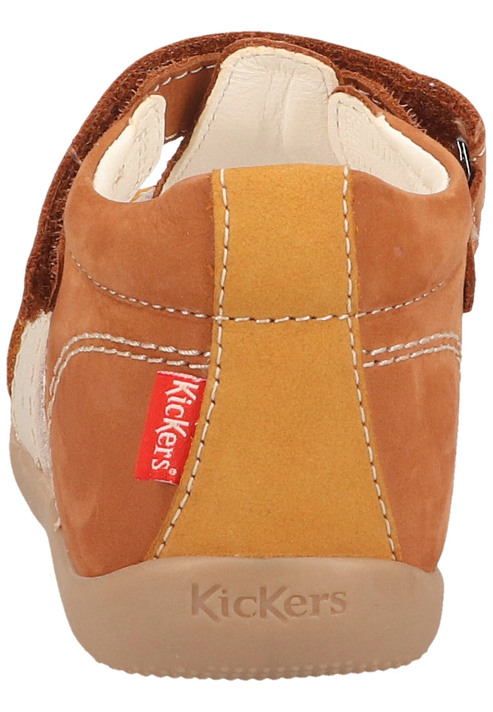 Kickers Halbschuhe Leder Braun/Gelb
