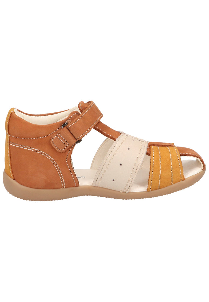 Kickers Halbschuhe Leder Braun/Gelb