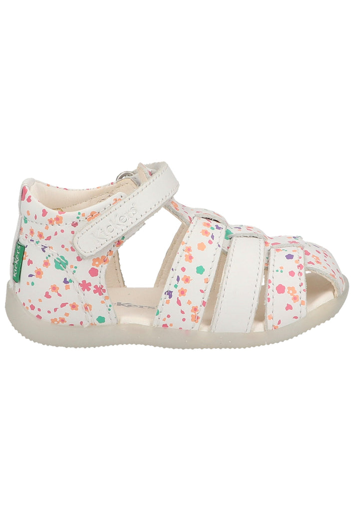 Kickers Halbschuhe Leder Weiß/Rosa