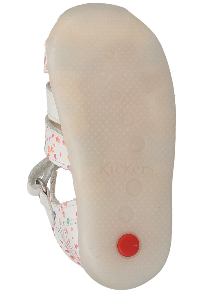 Kickers Halbschuhe Leder Weiß/Rosa