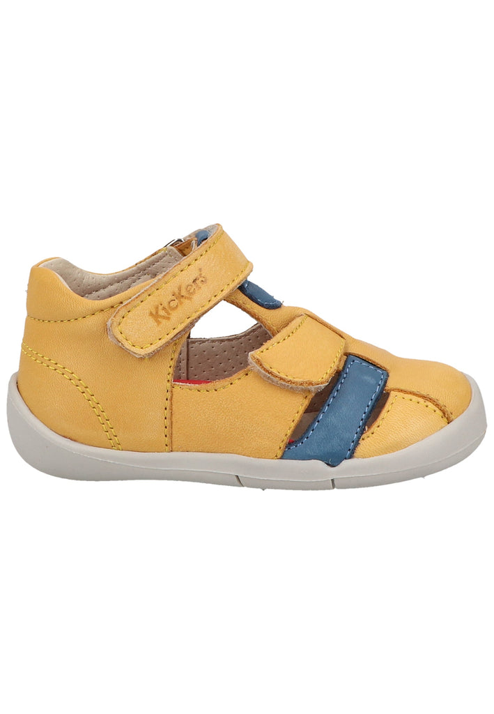 Kickers Halbschuhe Nappaleder Blau/Gelb