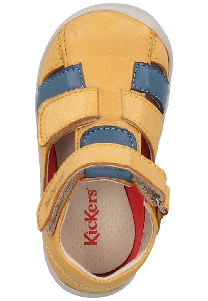 Kickers Halbschuhe Nappaleder Blau/Gelb