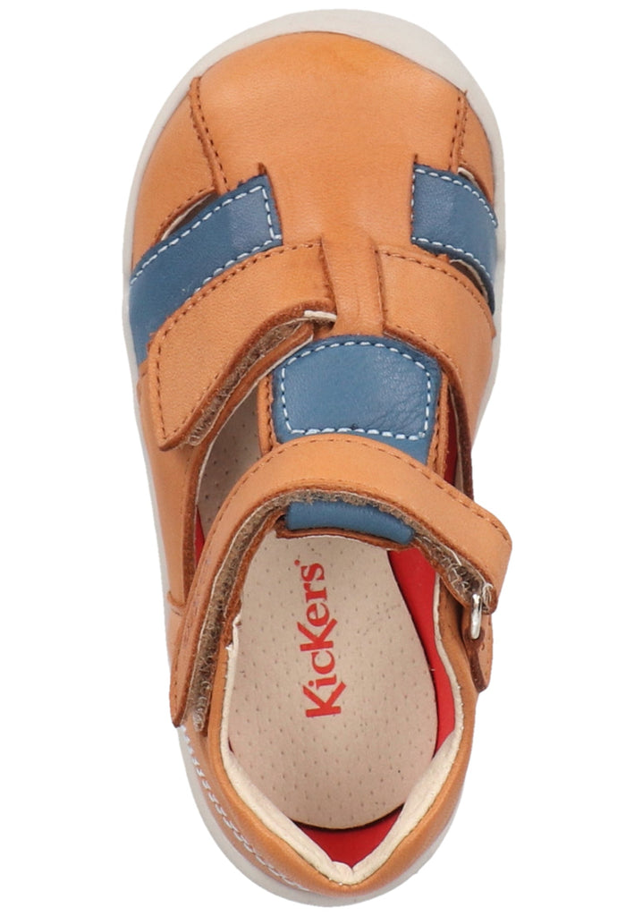 Kickers Halbschuhe Nappaleder Braun/Blau